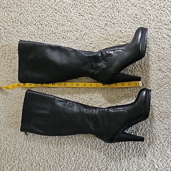 EUC Size 9 Black Aldo Leather Upper boots - Picture 1 of 10